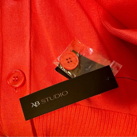 NWT AB Studio coral button down cardigan size extra large - Picture 7 of 7